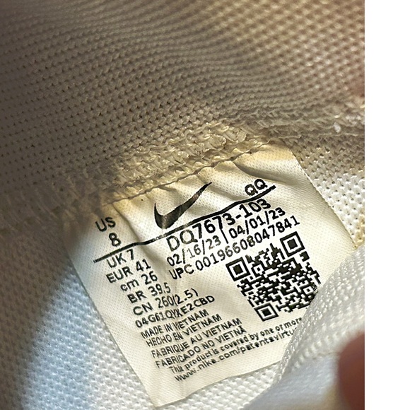 Nike Blazer Mid Size 8 DQ7673-103 White High Top Retro Orange Logo Shoes - Picture 5 of 15